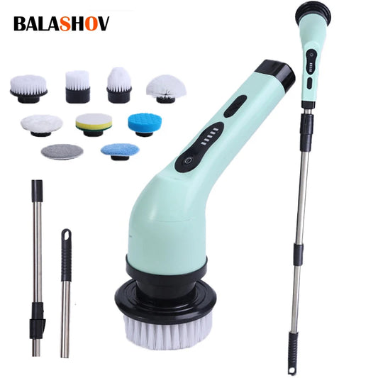 SwiftScrub Pro™ - 9-in-1 Cordless Electric Spin Scrubber