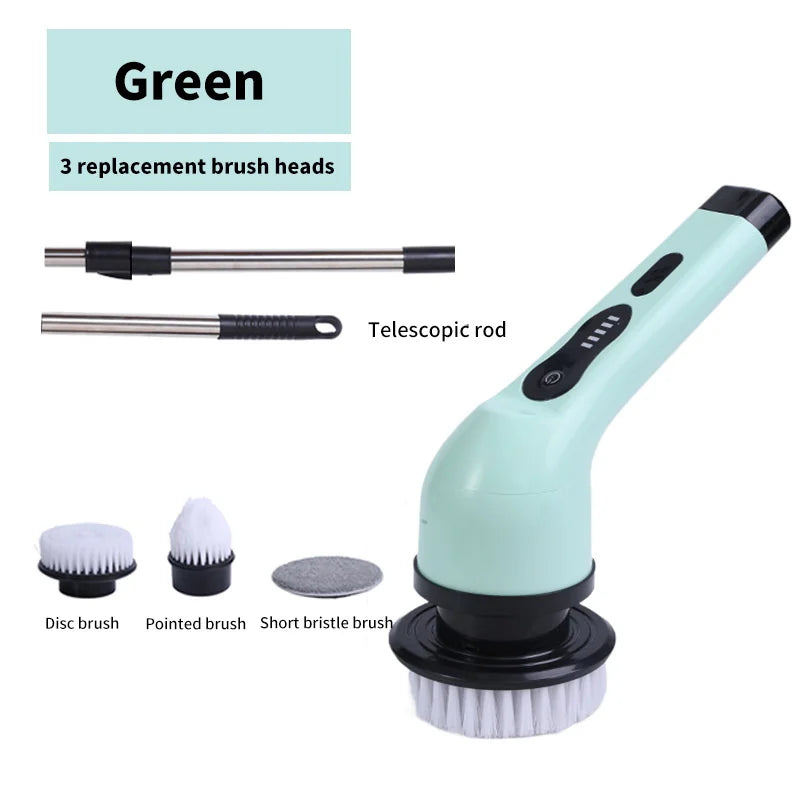 SwiftScrub Pro™ - 9-in-1 Cordless Electric Spin Scrubber