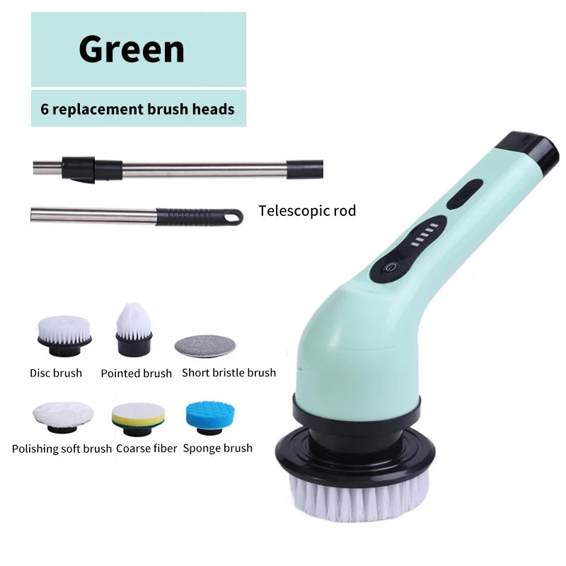 SwiftScrub Pro™ - 9-in-1 Cordless Electric Spin Scrubber