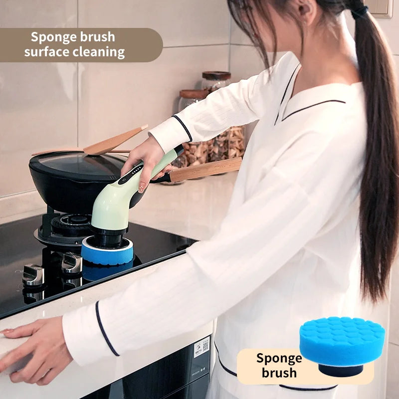 SwiftScrub Pro™ - 9-in-1 Cordless Electric Spin Scrubber